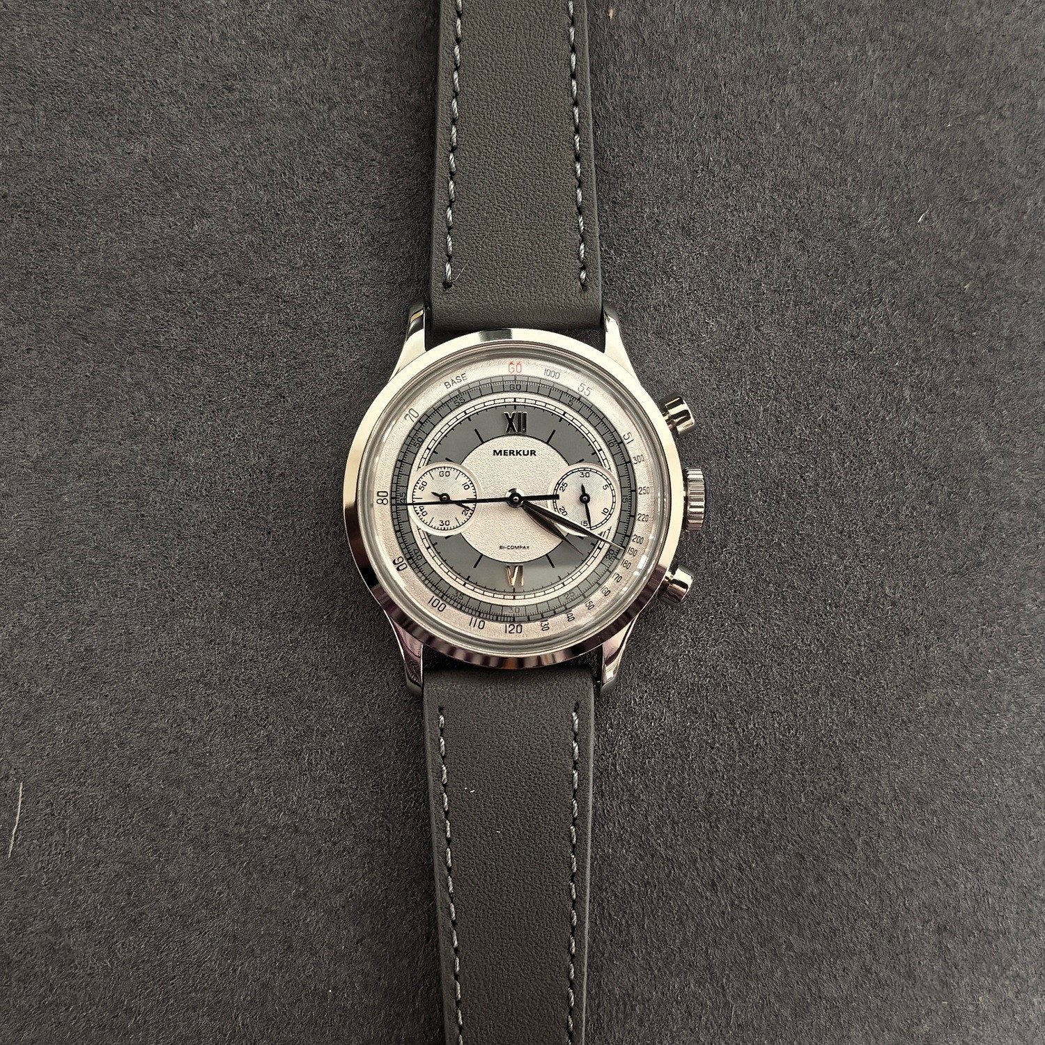 Merkur Men Chronograph Watch 38mm Manual Winding Mechanical Wristwatch TY2901