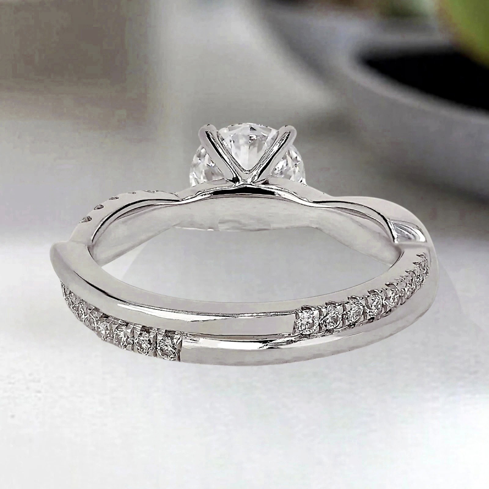 Certified 5.00 Cts. Round Shape White Diamond Ring In 925 Silver – Tariff Free