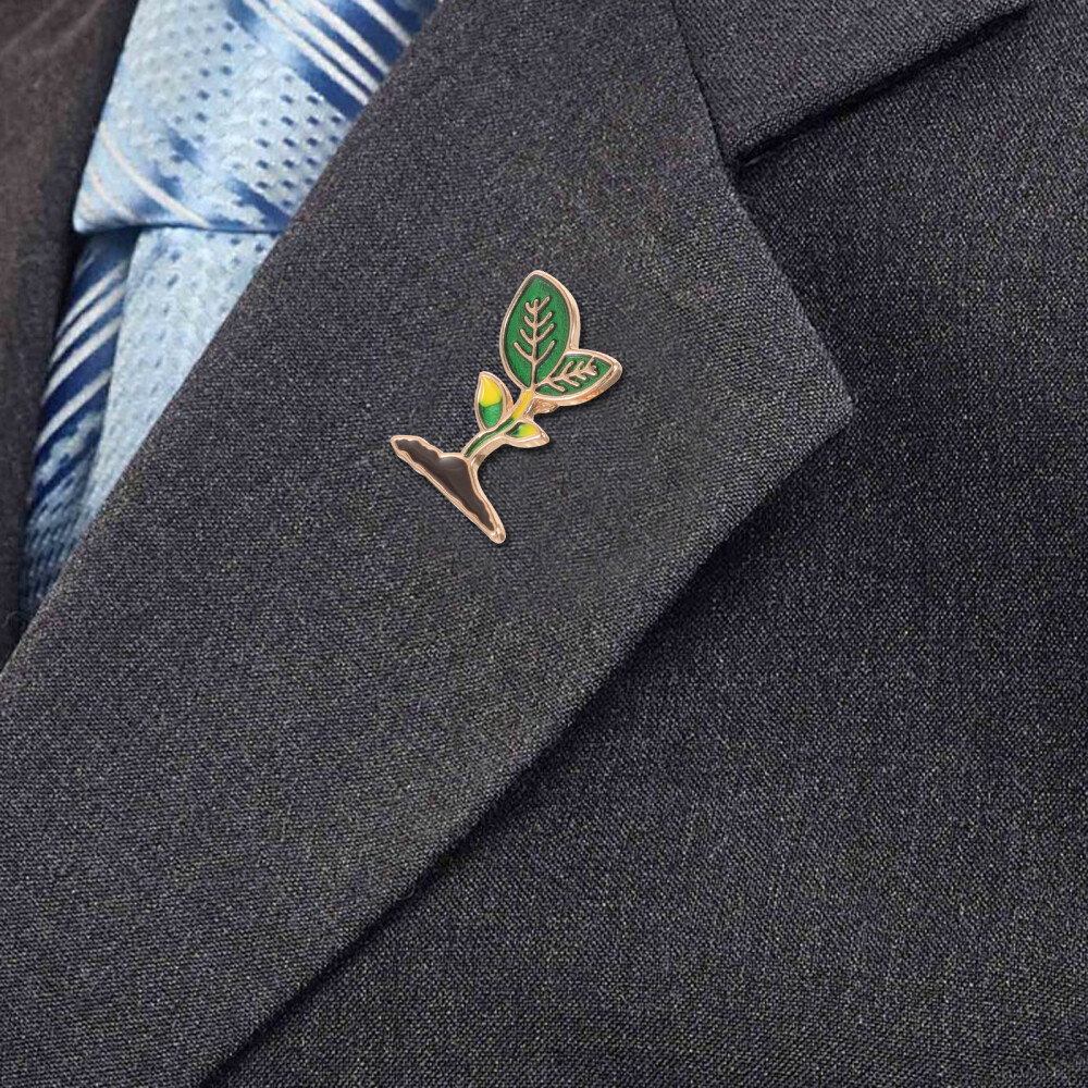 1PC Leaves Plant Bean Sprouts Enamel Brooch Collar Pin Cartoon Brooch Pin Badges