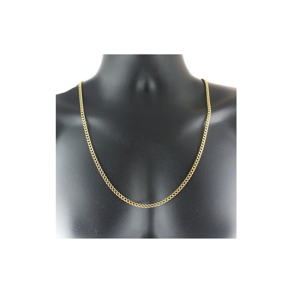 Chain Necklace Bracelet 18k gold plated Link Curb Cuban 4mm 7-36” Men’s