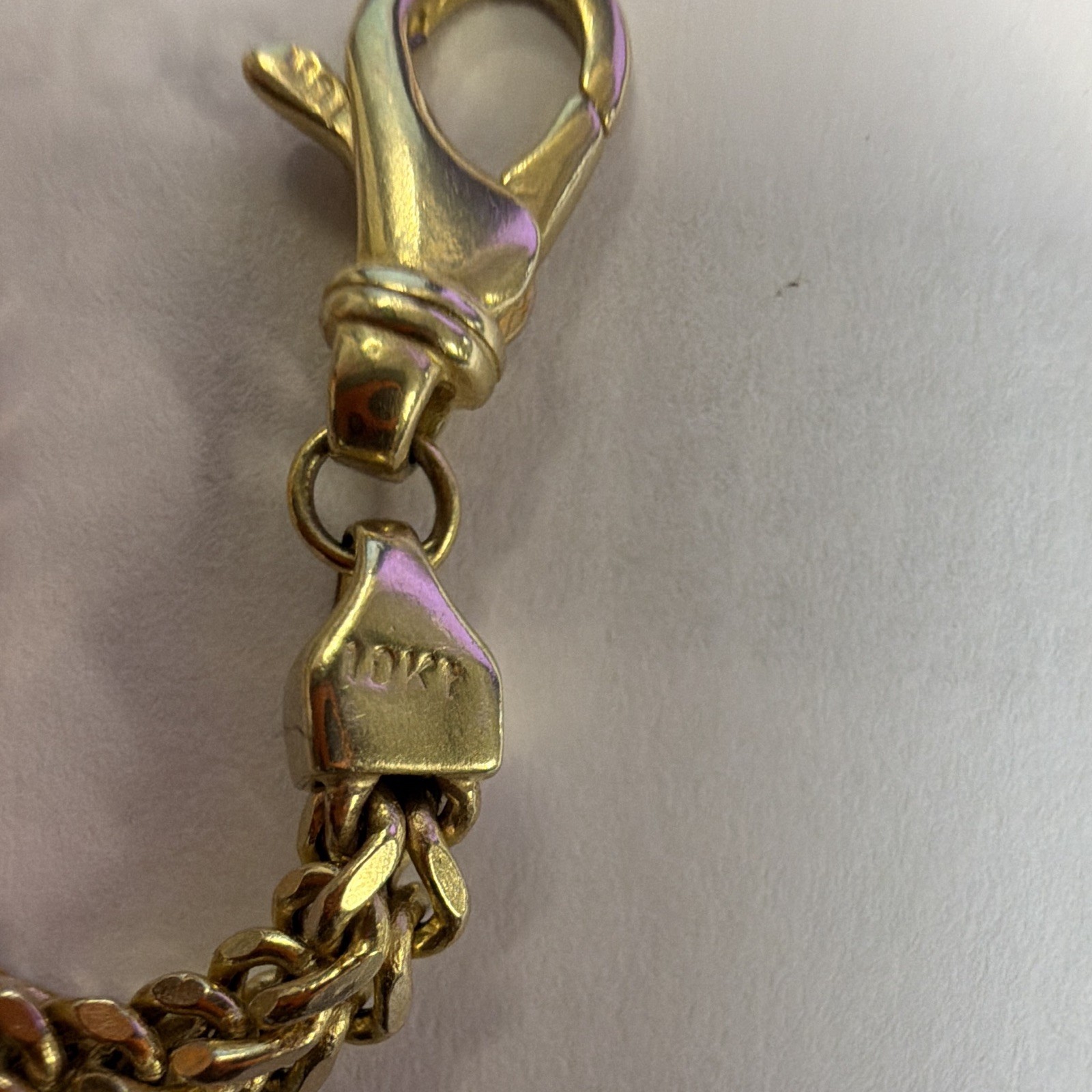 3mm 10K Yellow Gold Franco Chain Necklace, Lobster Clasp Closure 24 inch