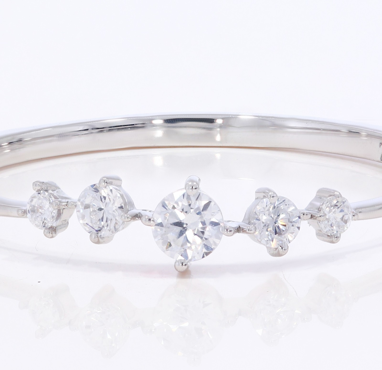 Ananta Jewels 0.15Ct Lab Grown Diamond 5 Stone Wedding Ring in 925 Silver Women
