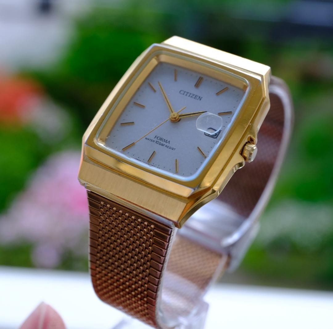 CITIZEN FORMA Gold Quartz Mesh Watch