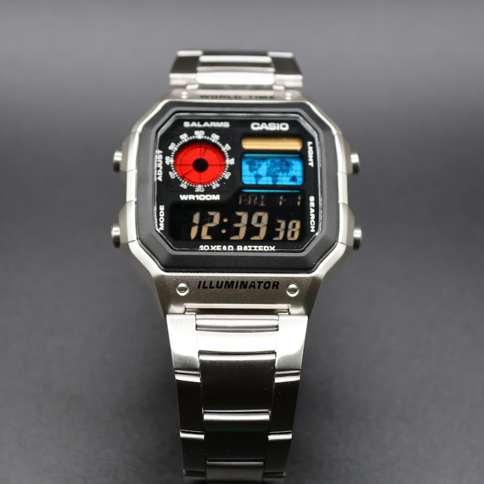CASIO AE-1200WHD. Royale World Time Watch Mod. Negative Display – Hydromod