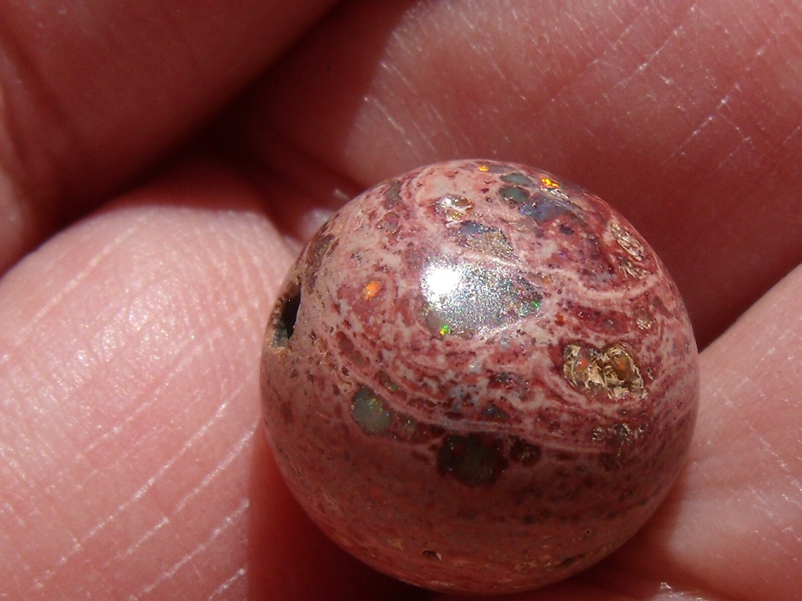 12.45 Ct. Mexican Cantera fire opal bead