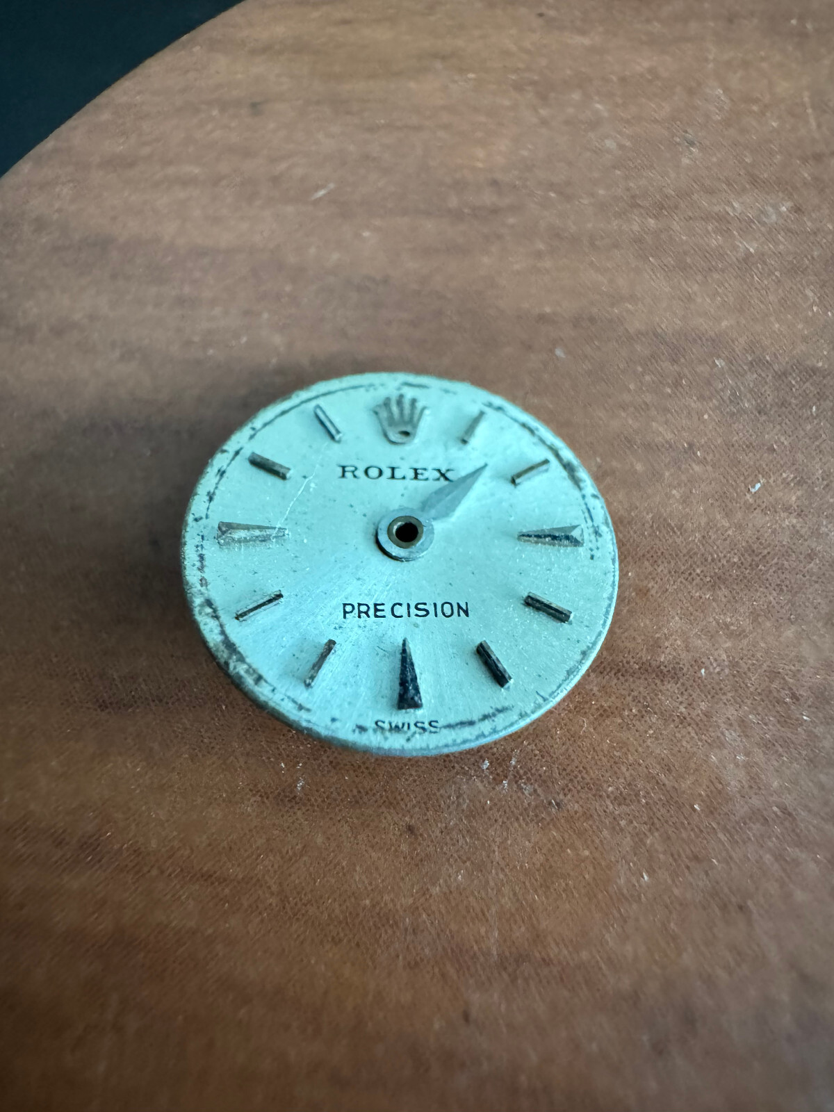 VINTAGE 11.50MM LADIES ROLEX DIAL ONLY , #103,570,W/HOUR WHEEL. FEET AT 22.5,56