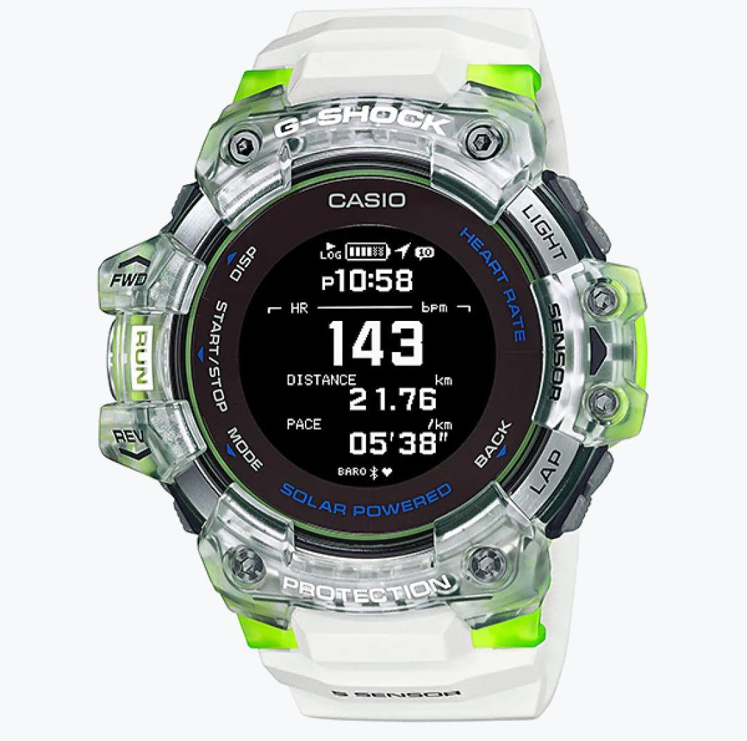 Casio G-Shock GBD-H1000-7A9JR White GPS Heart Rate Used from Japan
