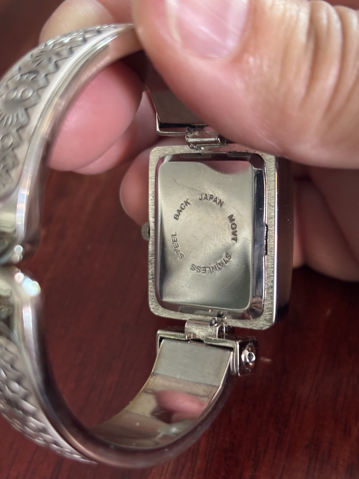 Women’s Quartz Silver Tone Bangle Watch Turquoise Dial-needs glass & battery