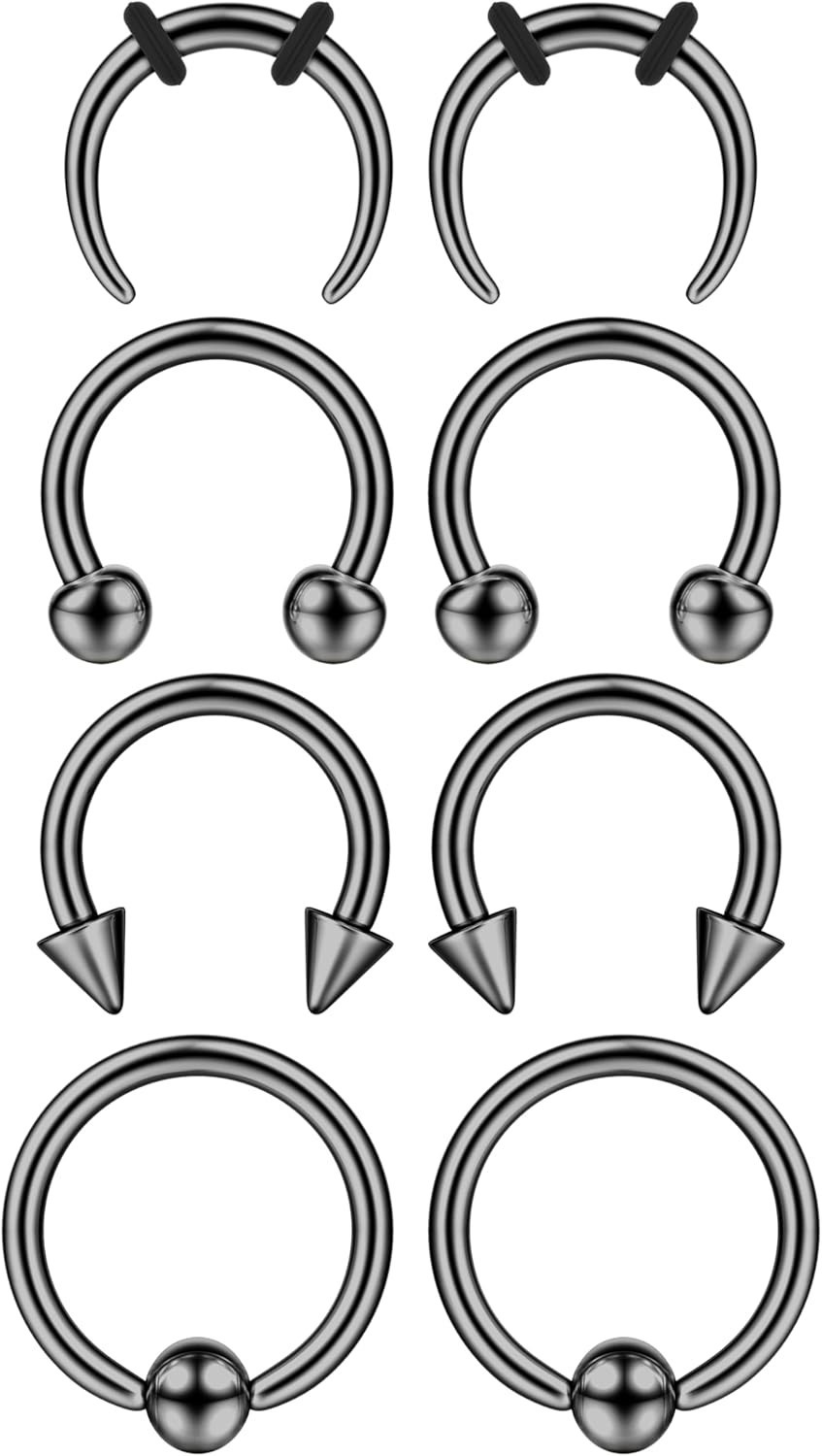 Septum Rings Surgical Stianless Steel 2G 4G 6G 8G 10G 12G 14G Septum ing Kit …