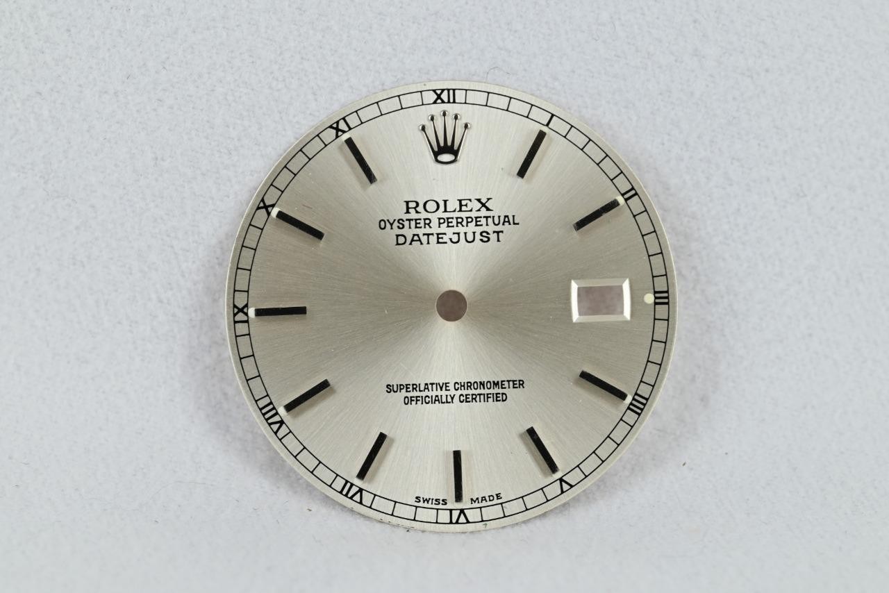 Rolex 36mm Datejust Silver Roman Numeral Rail Dial – Cal 3035 / 3135 – 6140