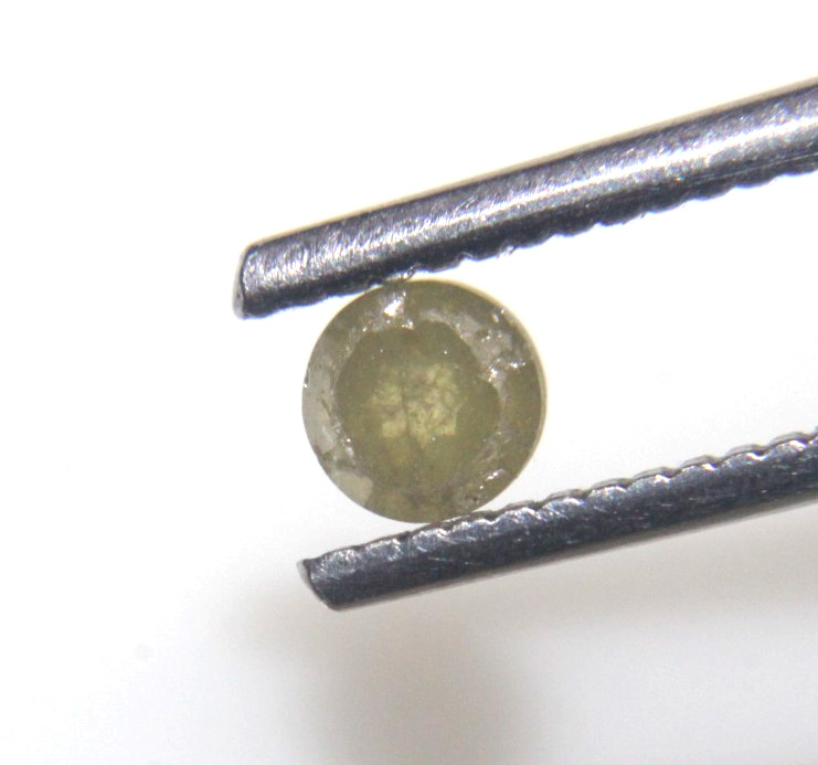 0.50Ct Natural Real Round Yellow Color Tambuli Rose Cut Diamond 4.19-4.21×2.94MM