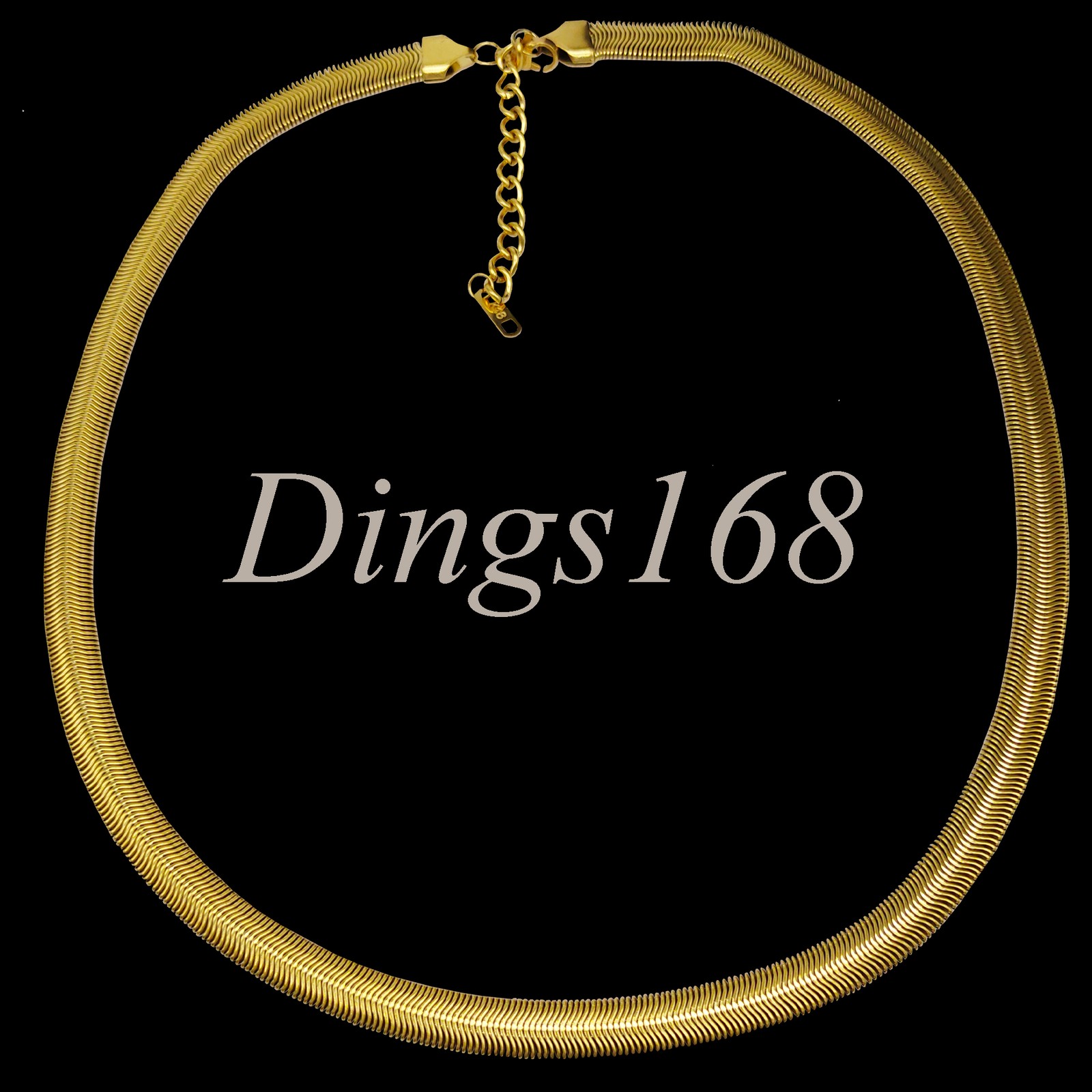 Men’s 18K Yellow Gold Filled Tarnish/Lead-Free 20″+2″ 7mm Herringbone Necklace