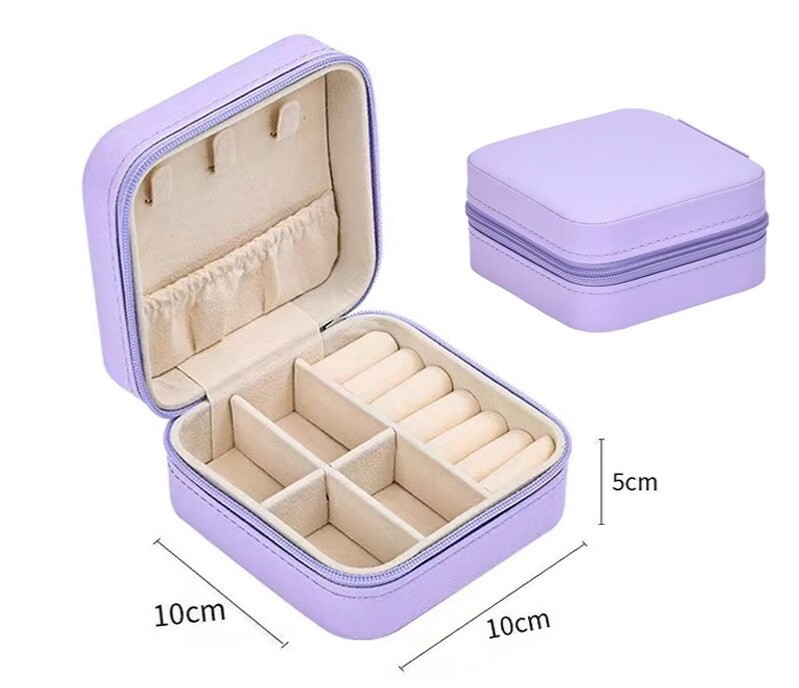 Small Travel Jewelry Box Organizer – Girls Women Gift Rings Earrings Necklaces J