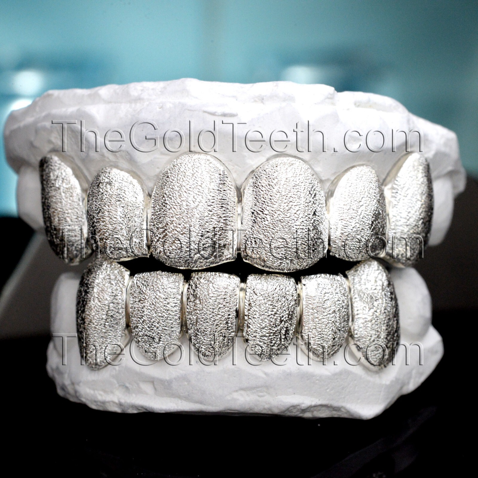 Custom Grillz .925 Sterling Silver Diamond Dust Handmade Real Grill Teeth