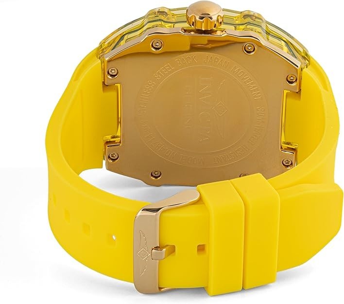 Invicta Men’s Racing 48.5mm VH61 Quartz Yellow Watch IN-48714