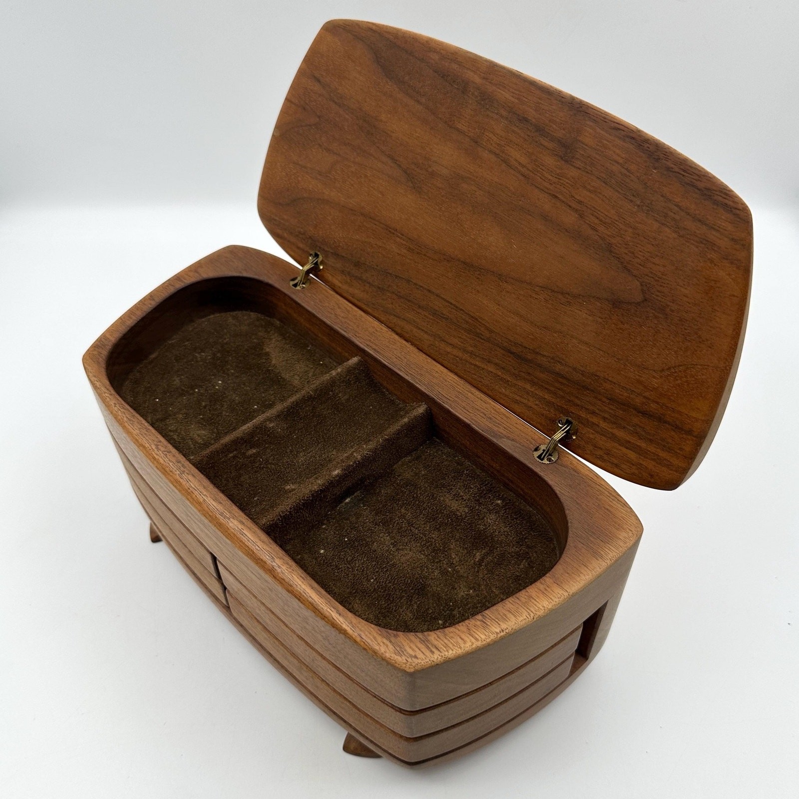 Kellam Studio Handcrafted Walnut Wood 5-Drawer Jewelry Box