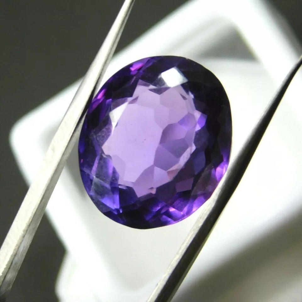Amethyst Purple Oval Cut Natural 10+ Ct Certified Loose Gemstone For Ring Making