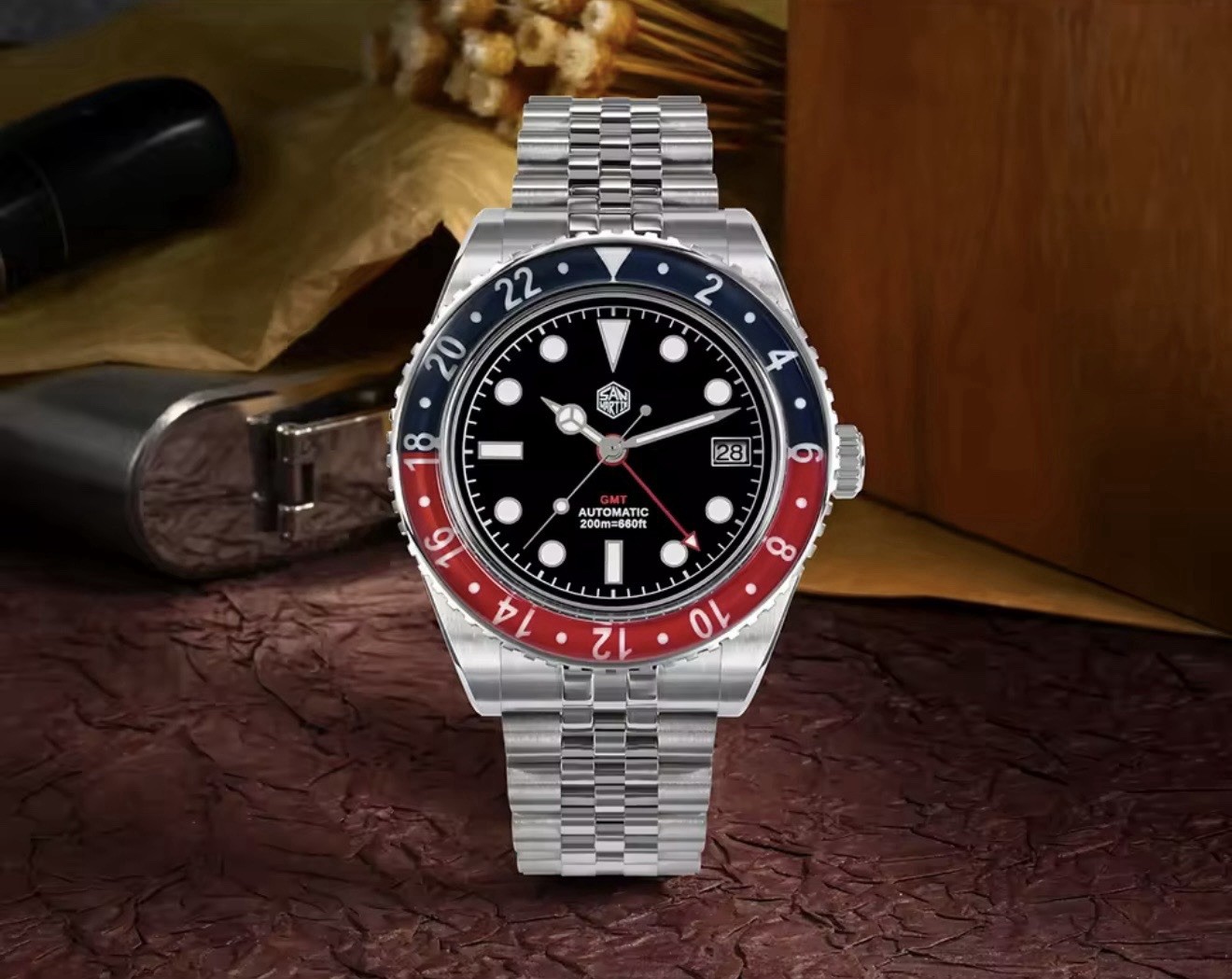 San Martin Automatic GMT 40MM 20Bar Automatic Sapphire Bidirectional Bezel