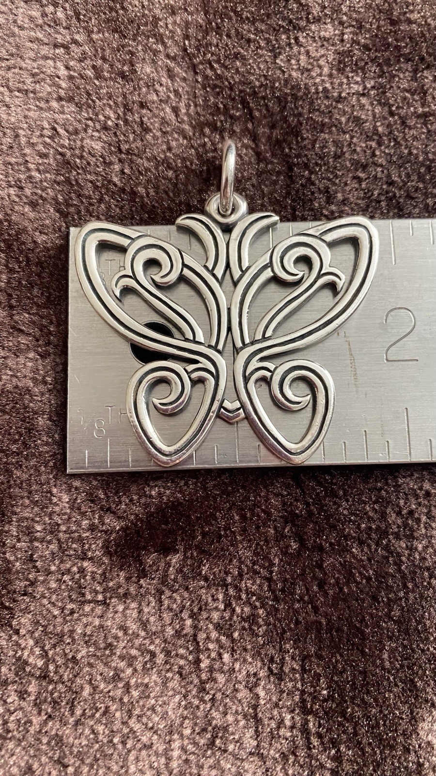 James Avery Retired LARGE Butterfly Sterling Pendant 20.1 Grams