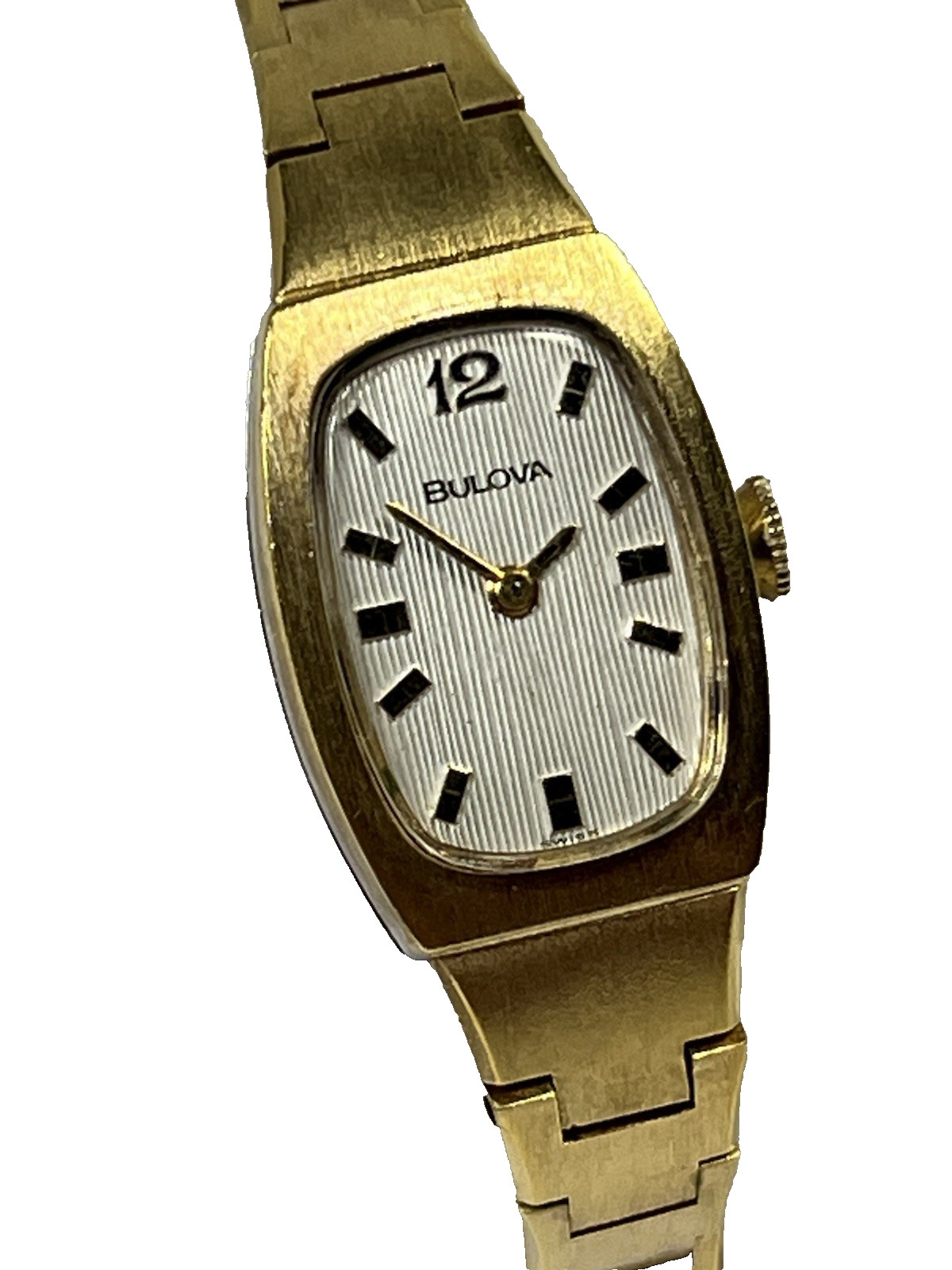 Women’s Bulova 1973 Vintage 6CL Mechanical Wind Gold Tone Swiss Made Watch-WORKS