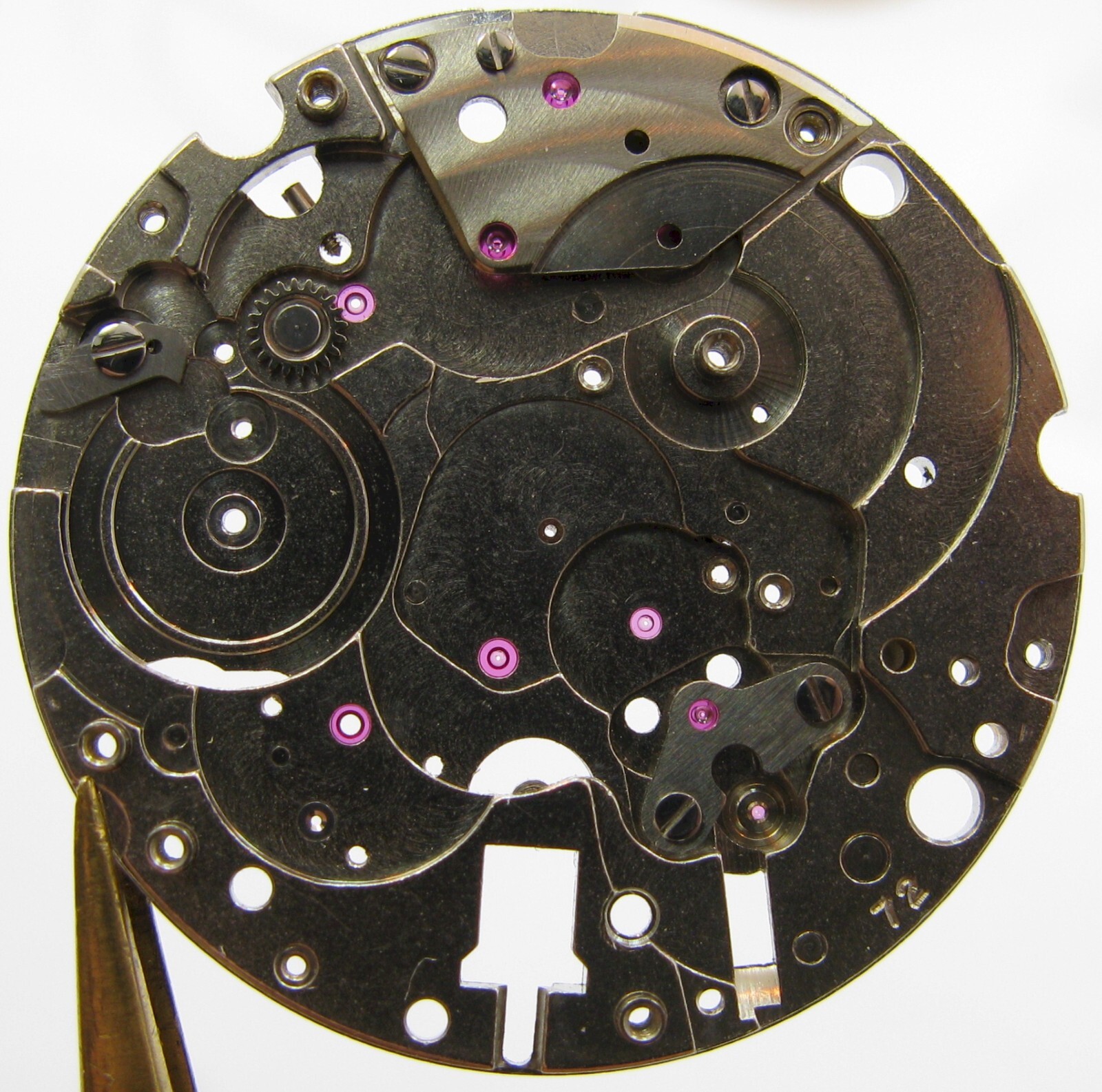 Universal Geneve 72 Watch Part: jeweled main plate #100