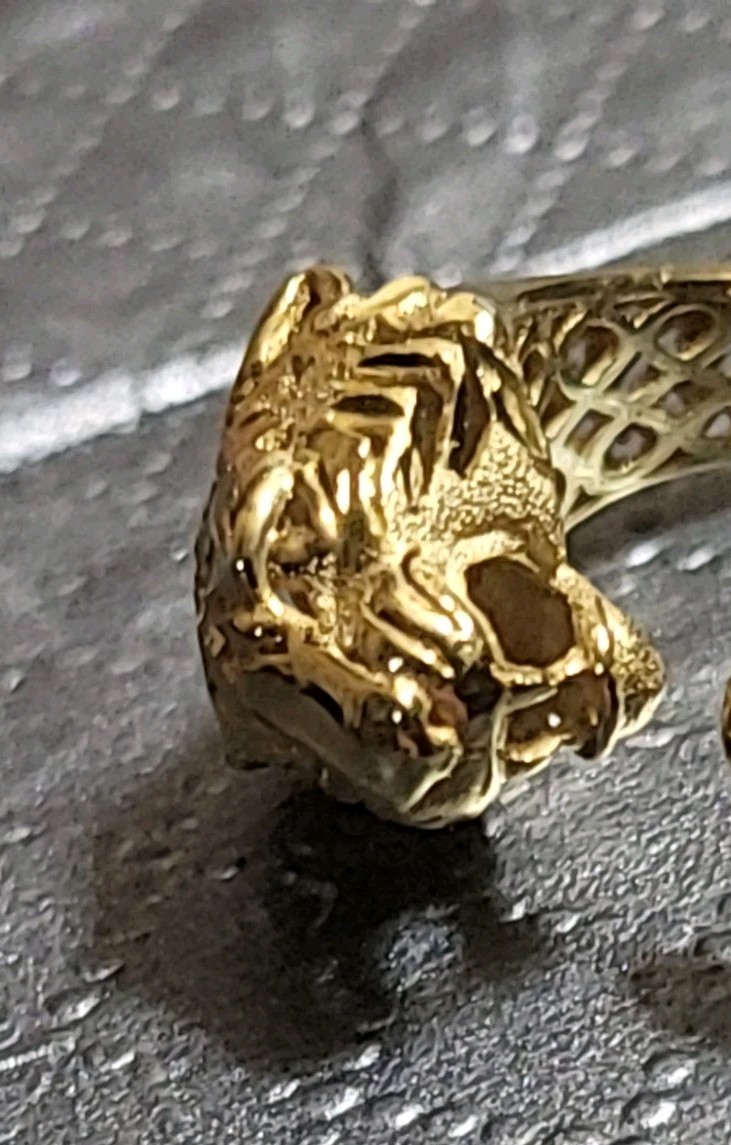Golden Clef International 14K Gold Panther Ring Italy 1758AR Size 5