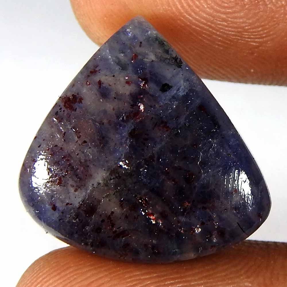 19.90 Cts. Natural Iolite Sunstone Pear Cabochon 28x19x7 Loose Gemstone