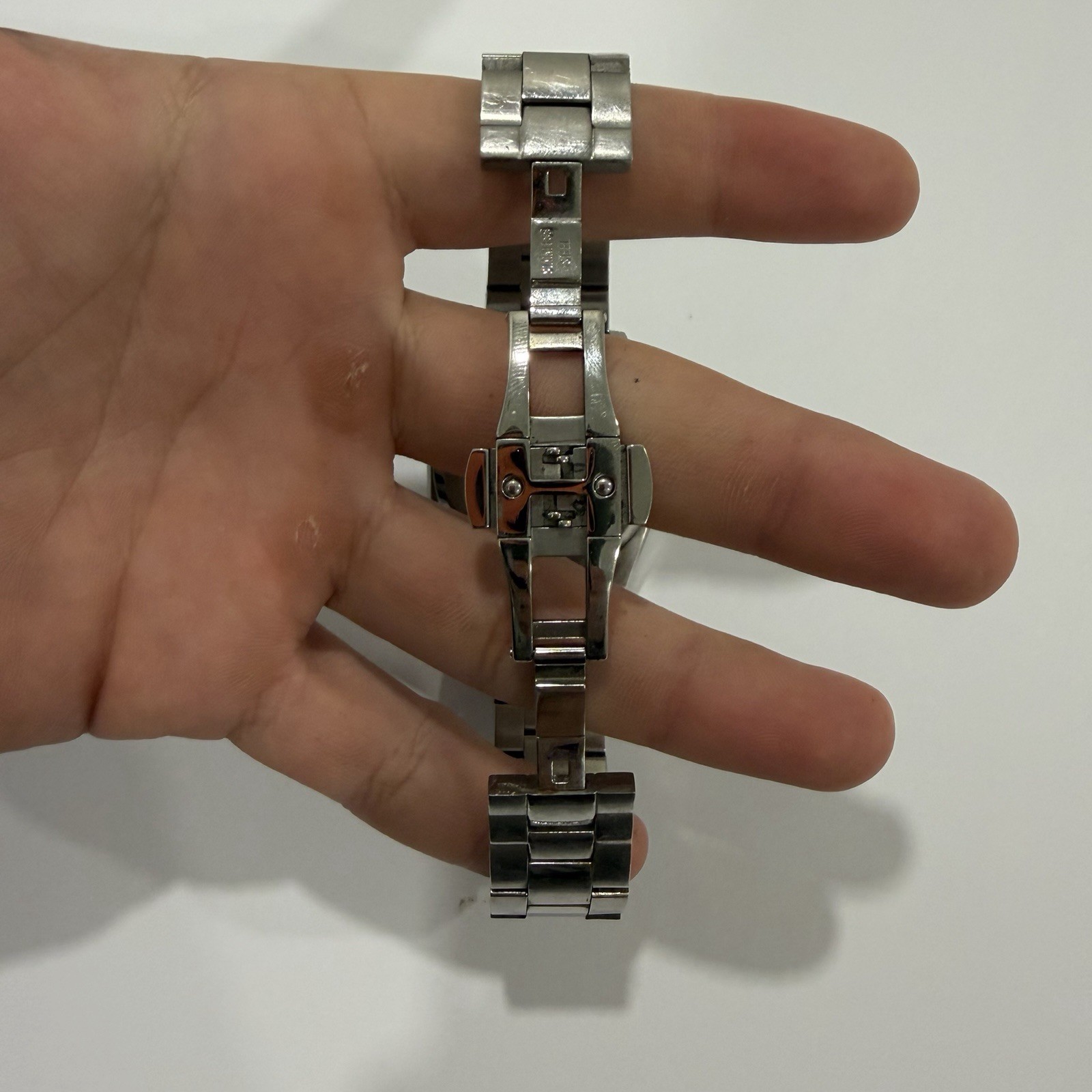 Bulova Automatic Light Blue Dial Stainless Steel Bracelet Date Watch w/ Box