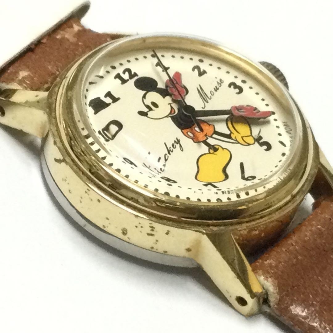 Seiko Disney Time Mickey Mouse Hand Wind Watch 1970s Vintage w/ Box Manual Rare