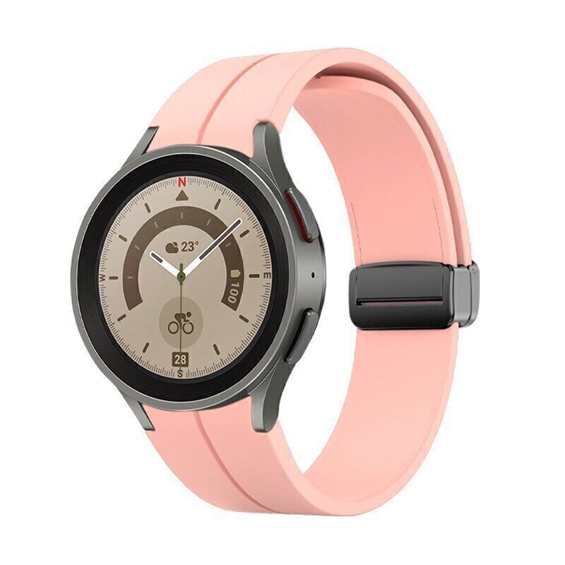 Magnetic Clasp Silicon Strap Band For Samsung Galaxy Watch 5 40/44mm/ 5 Pro 45mm