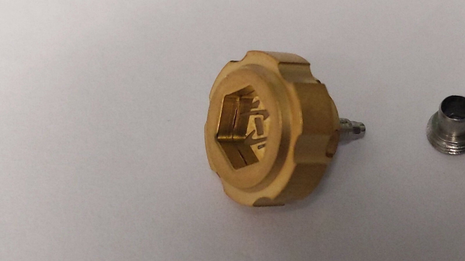 Invicta Crown S/S Gold/Yellow 10.8mm – 11mm with engraved logo screwdown w tube