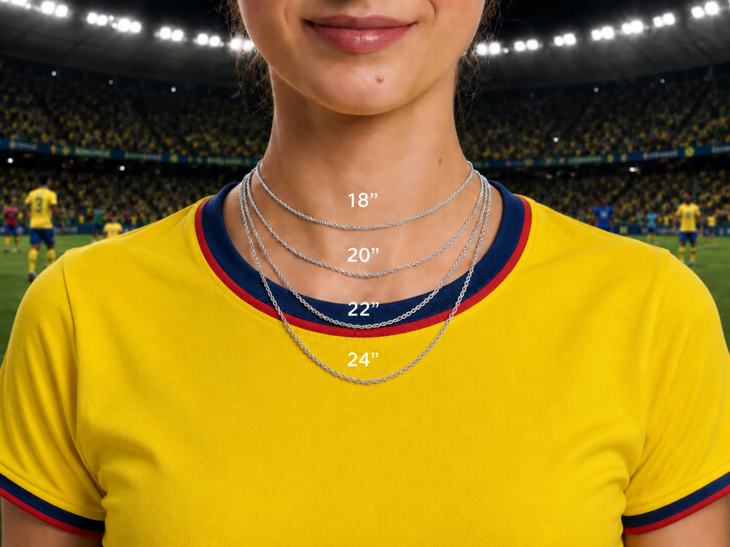 World Cup jewelry 2026 – Colombia Soccer Ball Pendant