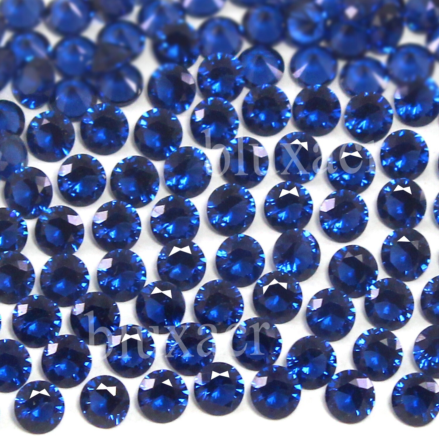 Certified Natural Ceylon Blue Sapphire 2.50 MM Round Stunning Gemstone 100 Pcs