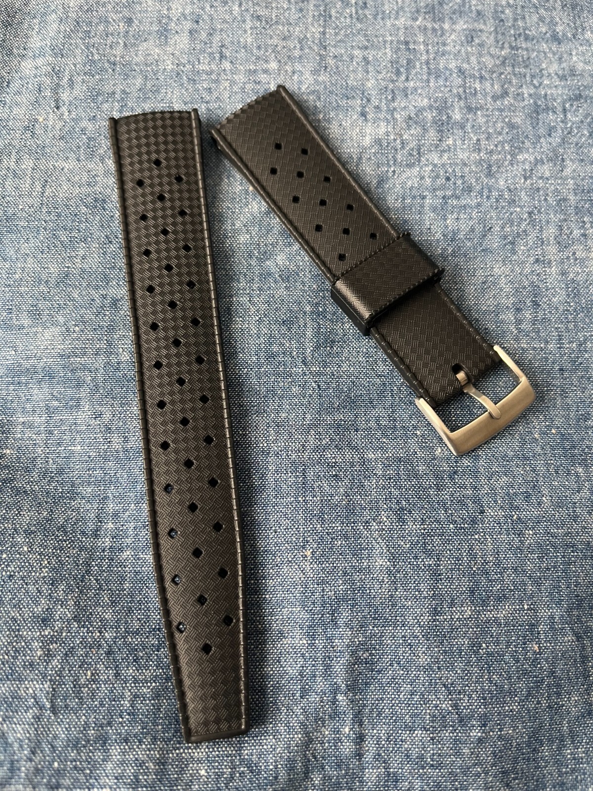 WISCASSET WATCH STRAPS Tropical Diver Rubber Watch Strap (FREE SHIPPING)