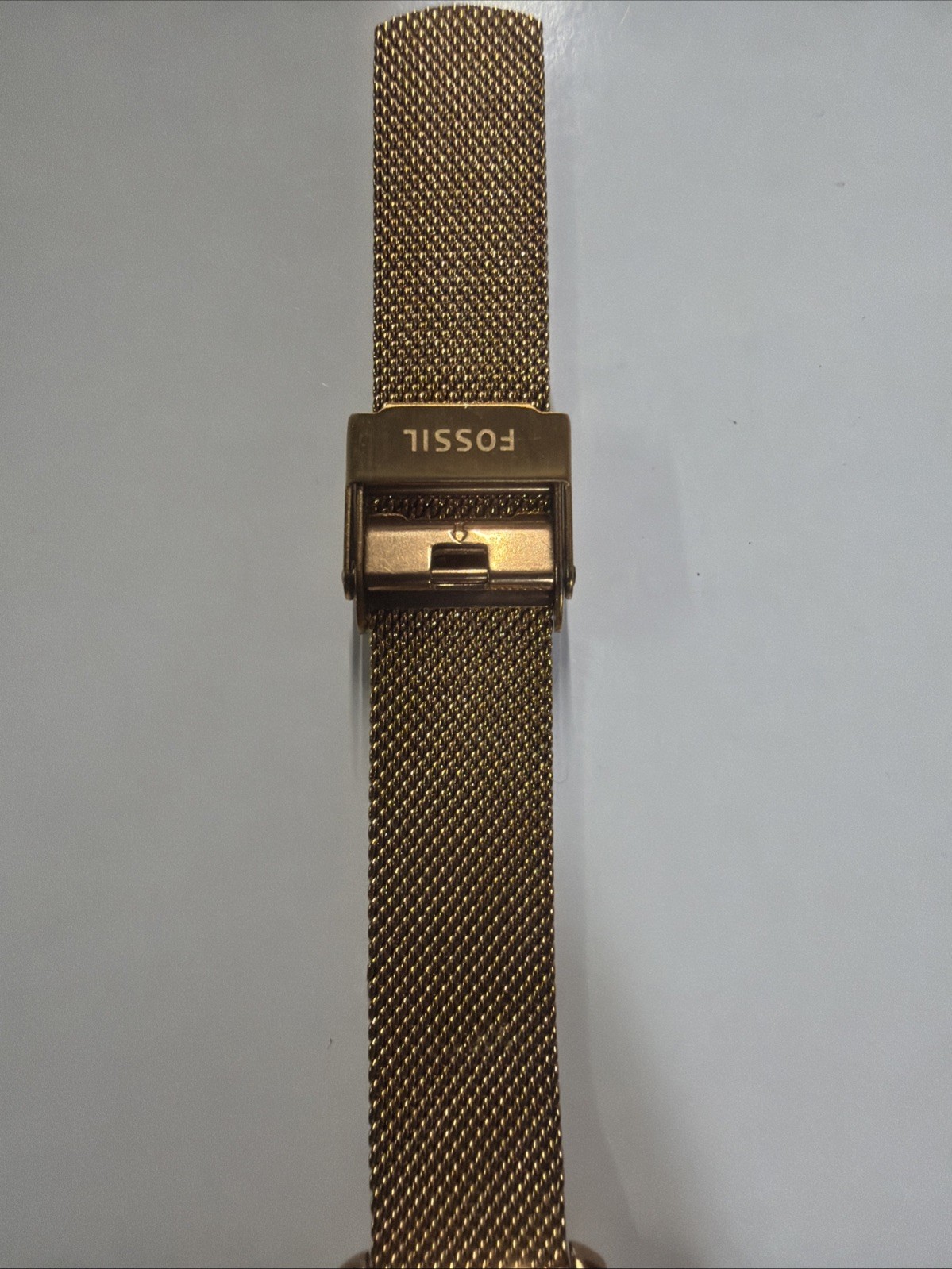Fossil Jacqueline ES4352 Rose Gold Mesh Stainless Steel Watch Date Indicator