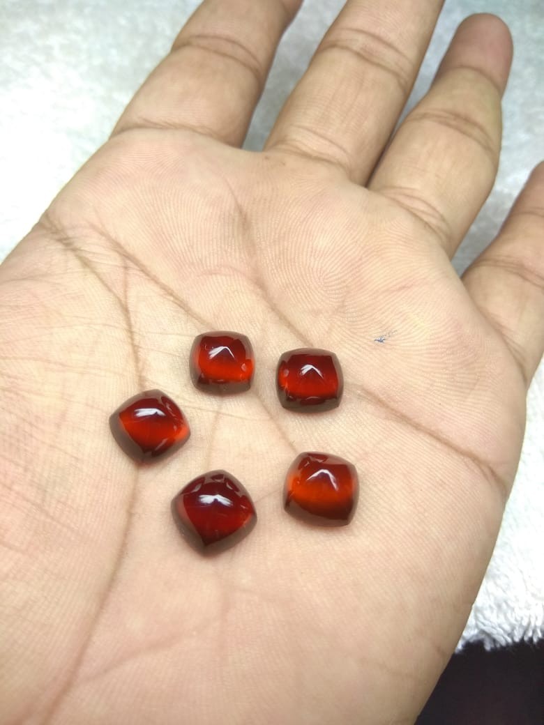 AAA Natural Hessonite Garnet Sugarloaf 10mm Excellent Making Loose Gemstone