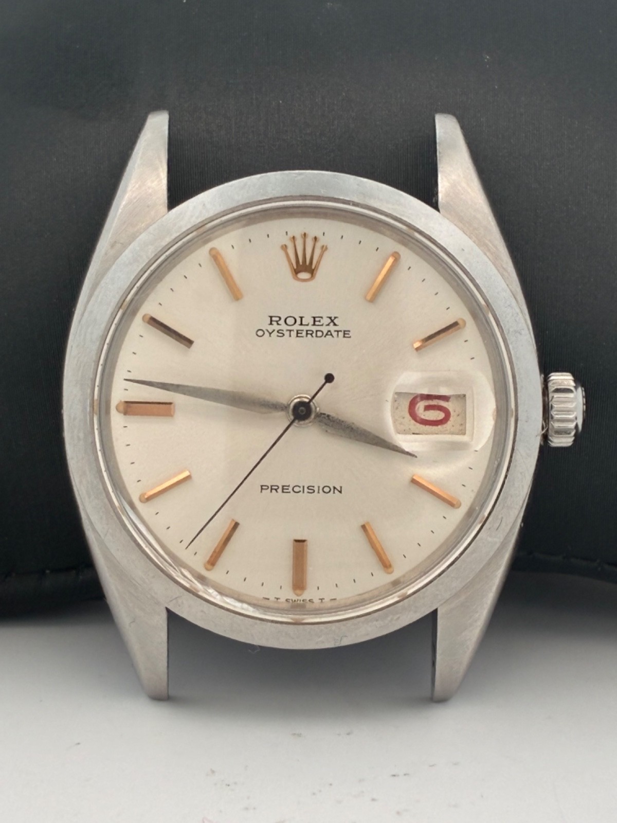 Vintage Rolex Oyster Date Precision 6694 Stainless Steel Date Watch Head