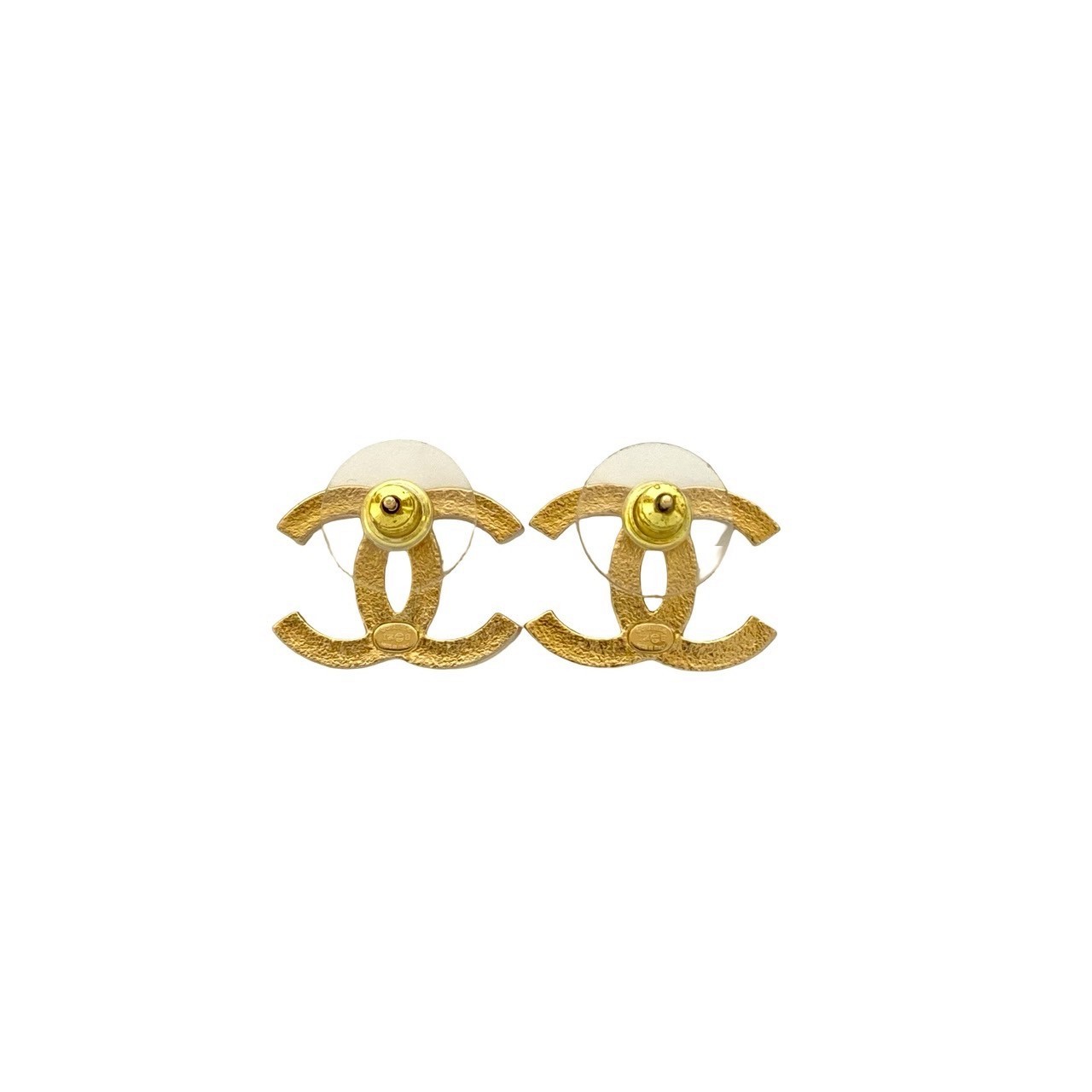 CHANEL COCO Mark logo Pierce Gold Plated gold 69757