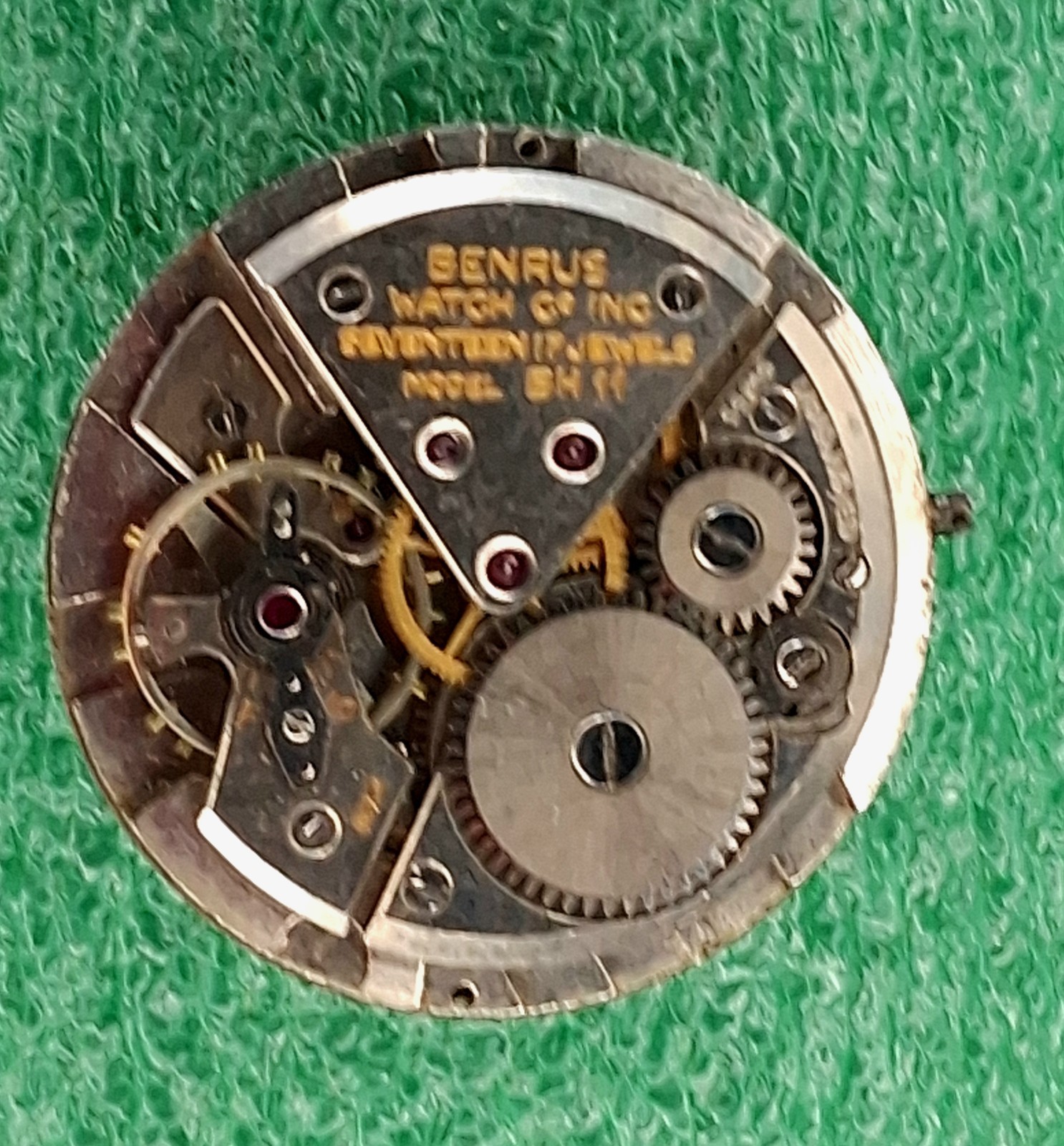 Lot M7 Mens Benrus Military BH11 Movement Manual Wind Up Vintage Watch Parts