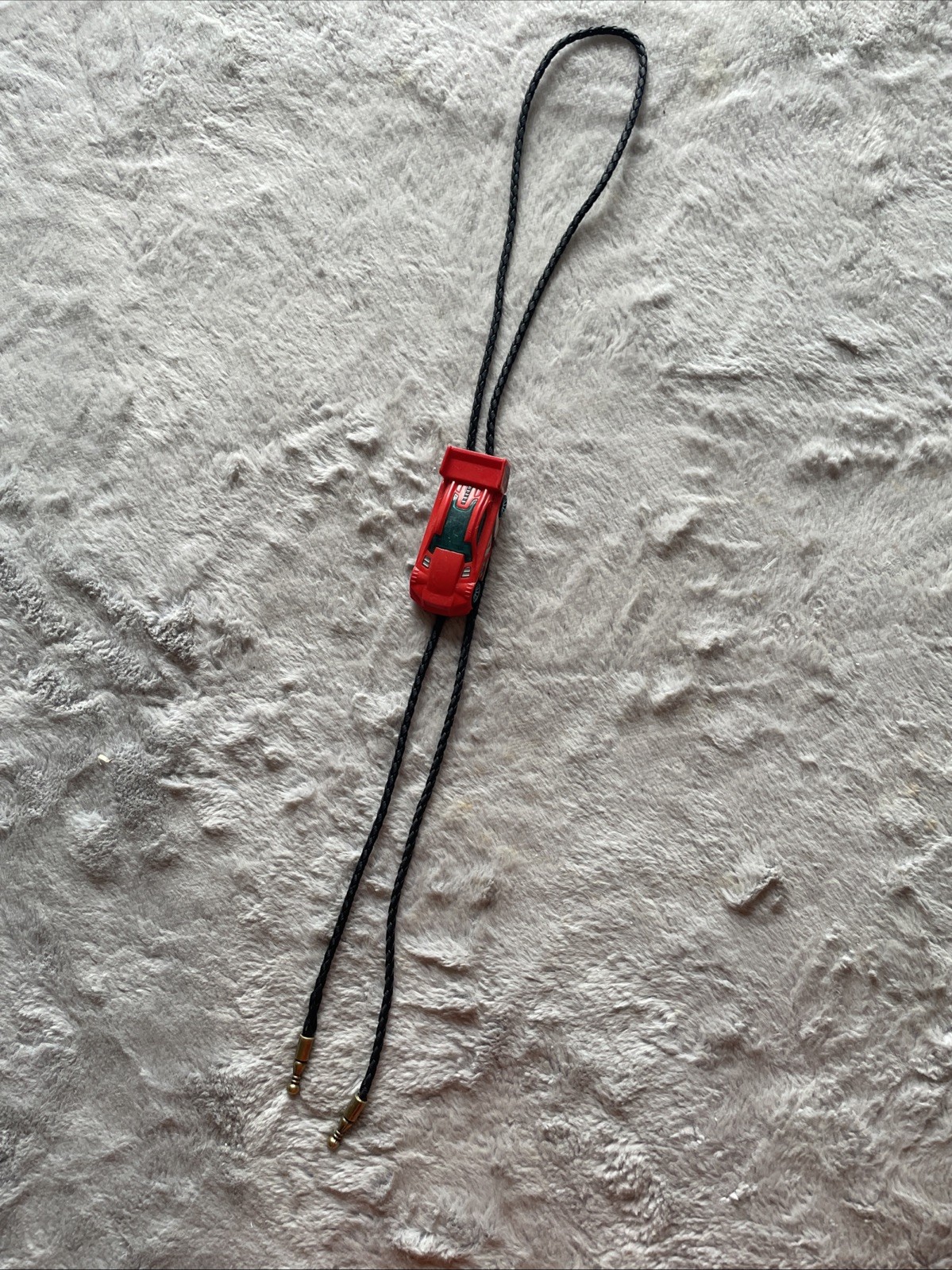 Hot Wheels Time Tracker distressed racing car bolo tie