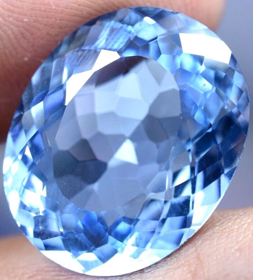 Natural 22.65Ct Namibia Jeremejevite Flawless Certified Oval Cut Loose Gemstone