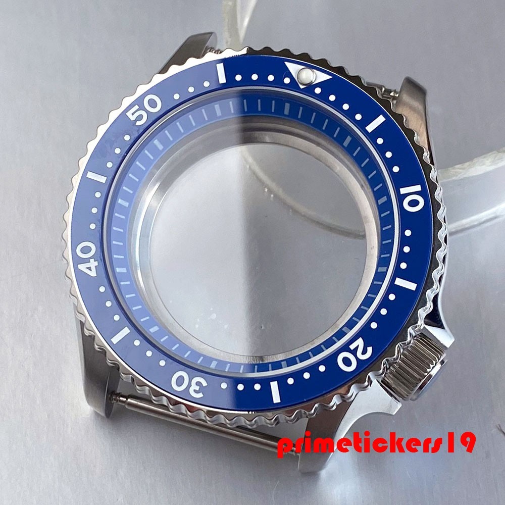 41mm Diving Watch Case+Band Clear Back 3.8 Crown 20ATM Fit NH34 NH35 NH36 NH38