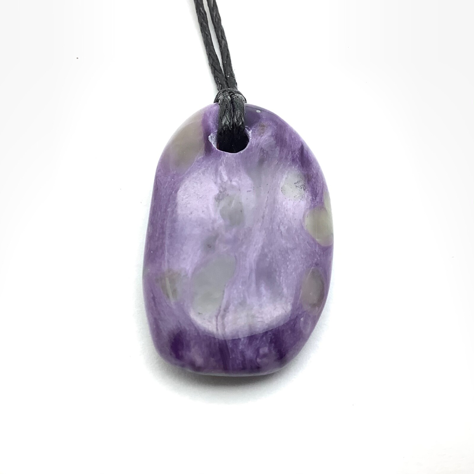 Siberian Charoite Pendant Simple Purple Gem Stone Necklace Siberia #15