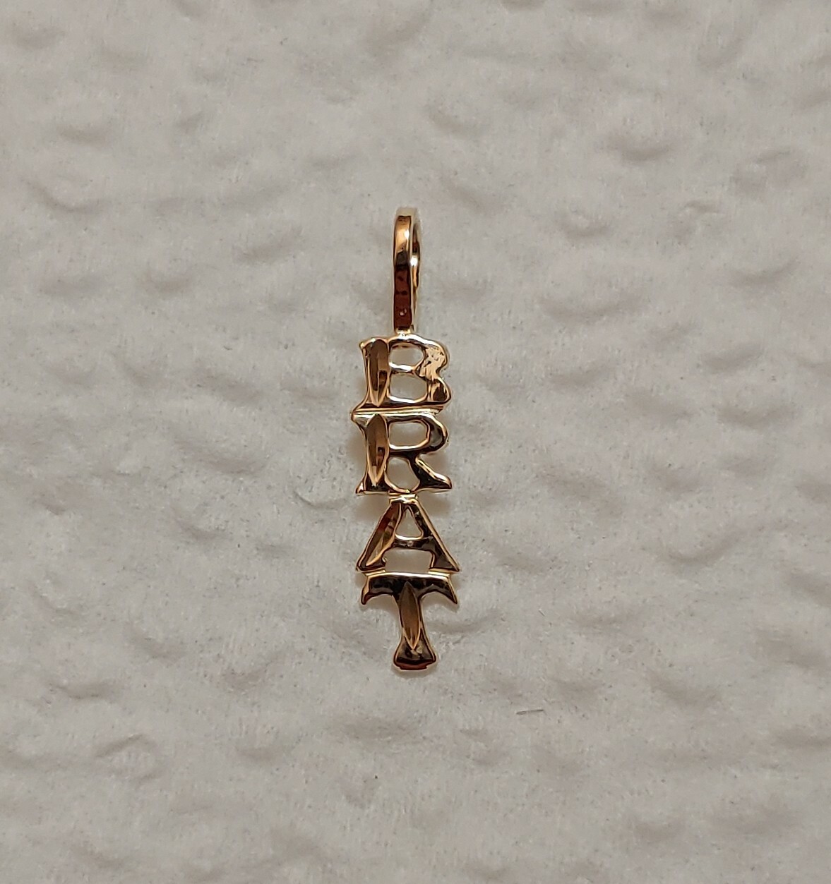 New 14k Yellow Gold Brat Charm Pendant