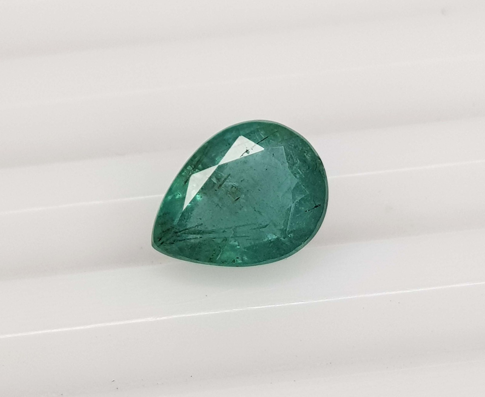 1.74 Ct Natural Emerald Zambia Pear Shape Untreated Loose Gemstone