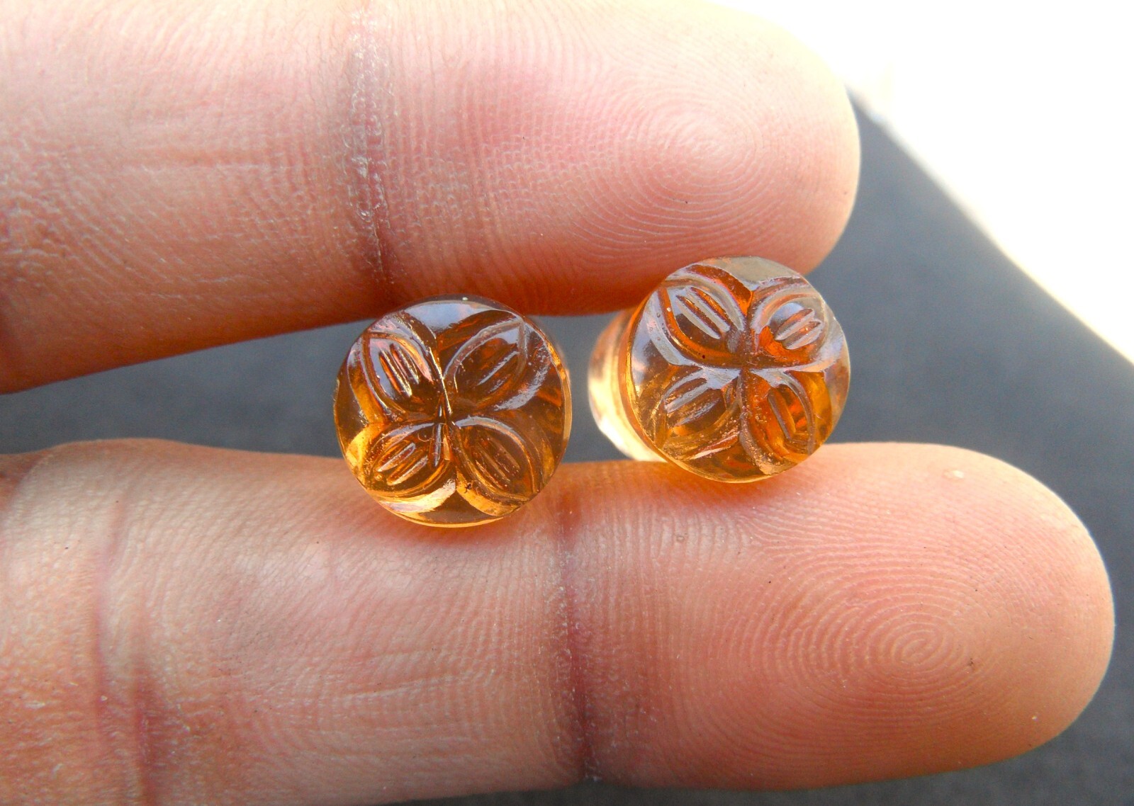Golden Topaz Tunnels Ear Gauges Plugs Earrings, Plugs Earring Bes