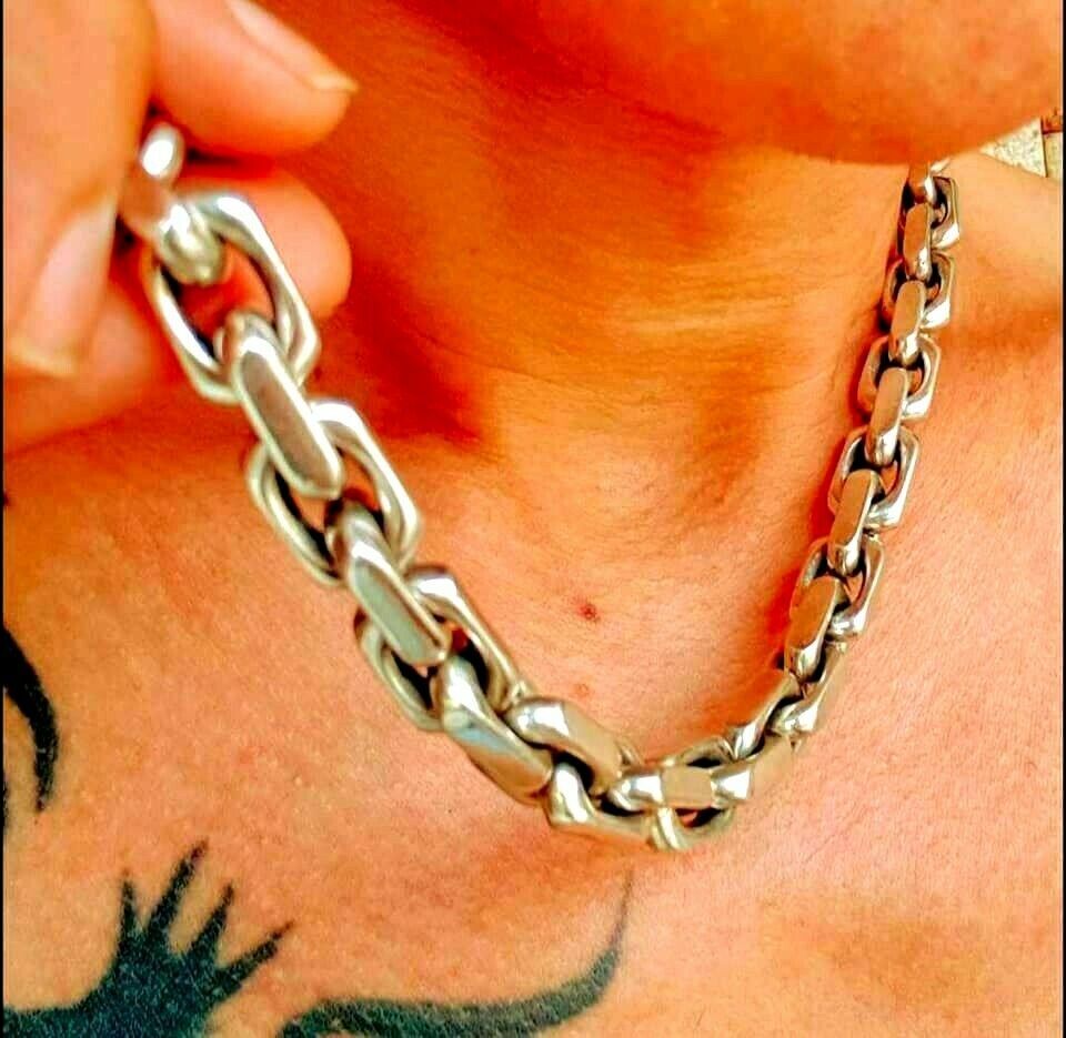 24″ Mens Real Solid Sterling Silver 925 Heavy Miami Curb Chain Link Necklace