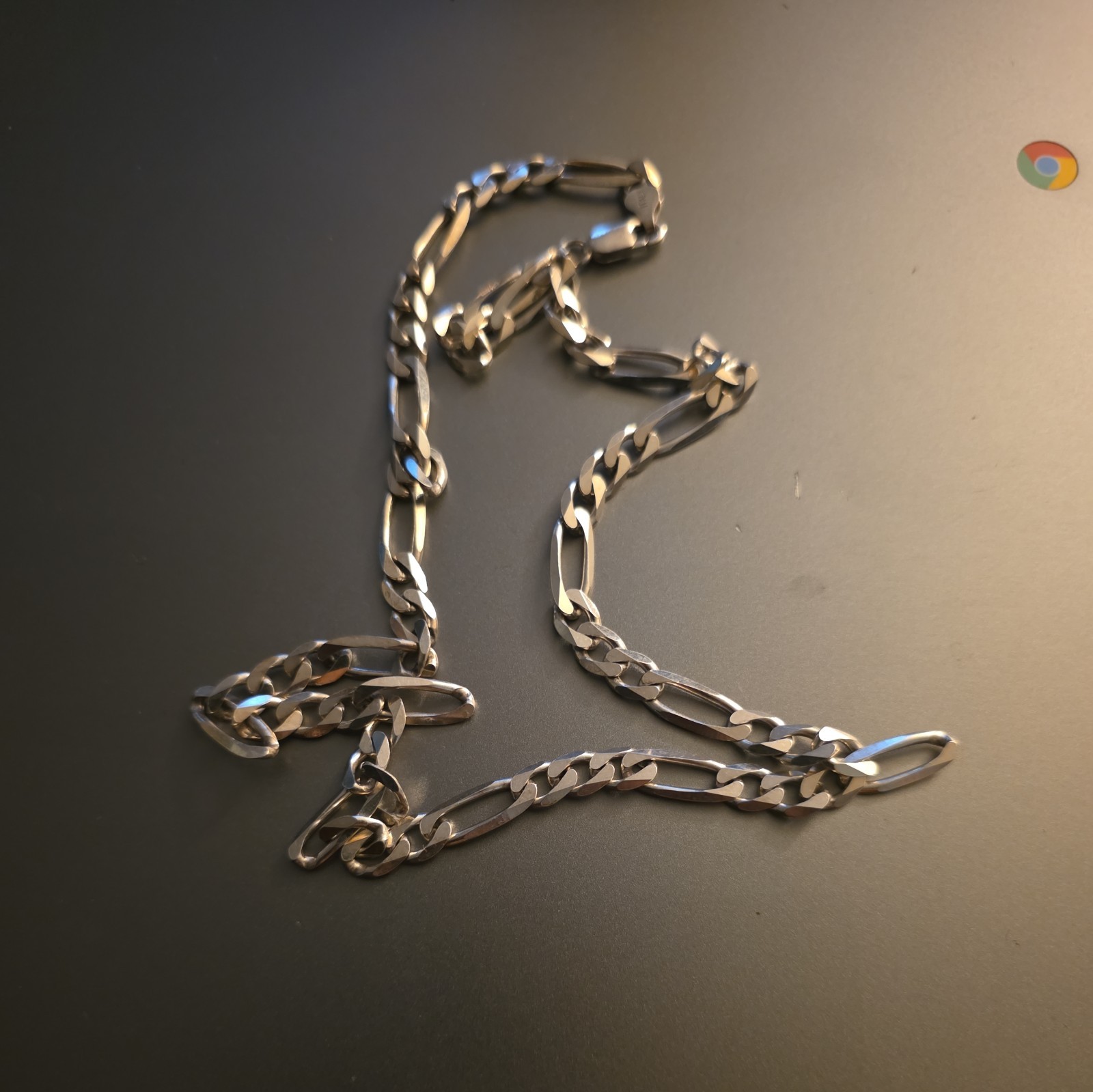 Real Sterling Silver Mens Boys Figaro Solid Chain Bracelet or Necklace 925 Italy