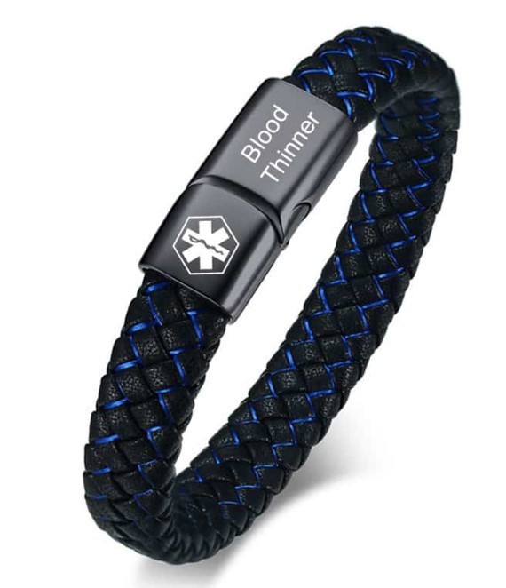 Free Engraving Medical ID Bracelet Paracord Stainless Steel Emergency Wristband
