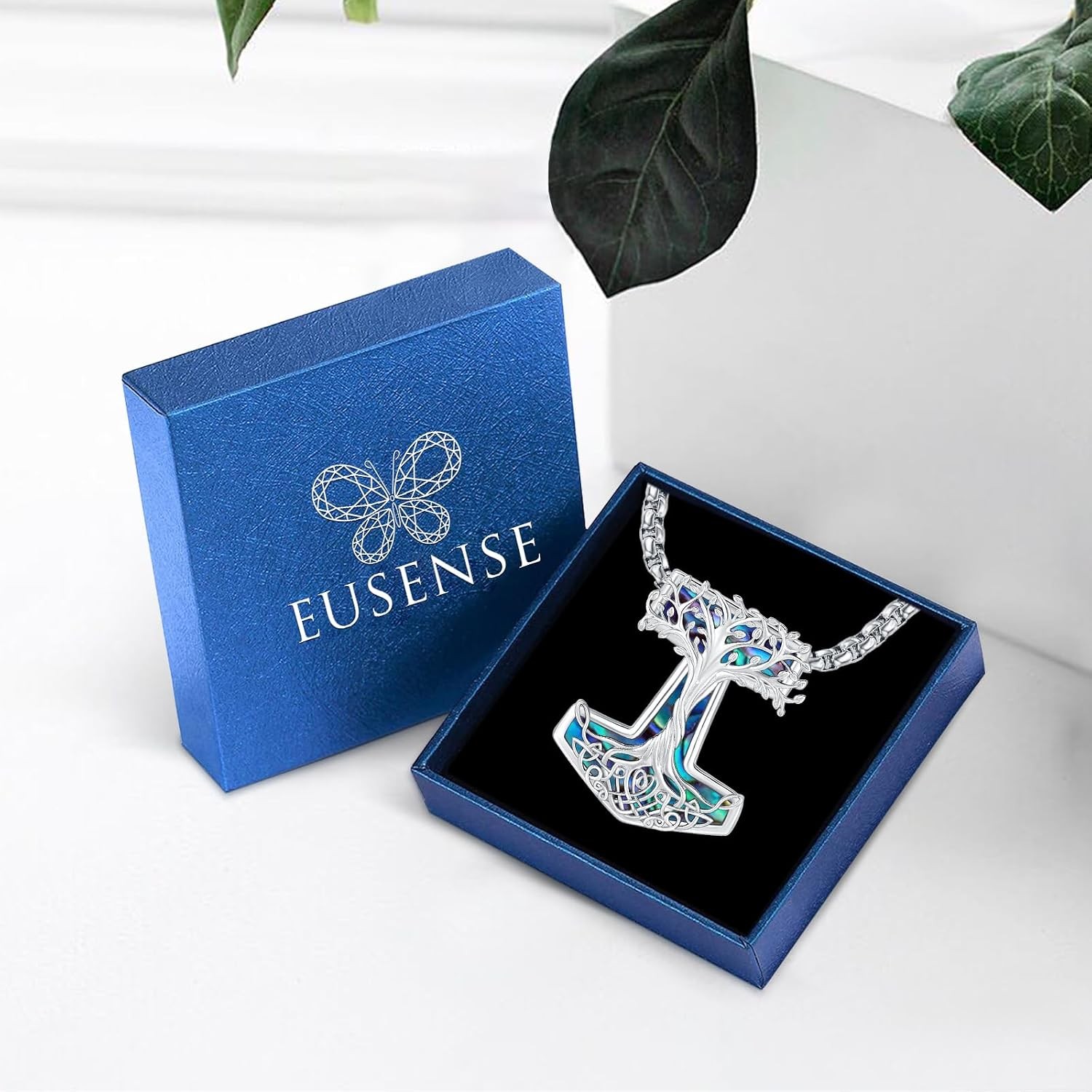 Sterling Silver Viking Jewelry Mjolnir Thor’s Hammer Pendant for Men Women